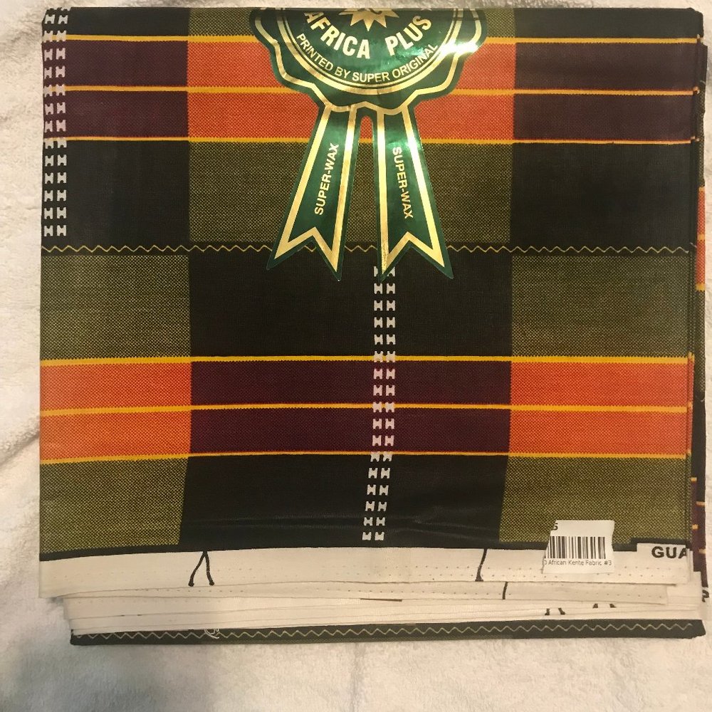 2 yards of African kente fabric print #3 100% Cotton  44 " wide